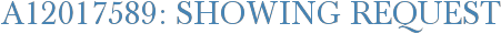 A12017589: Showing Request