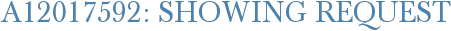 A12017592: Showing Request
