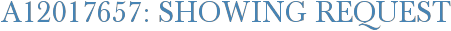 A12017657: Showing Request