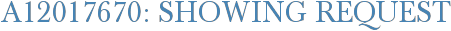 A12017670: Showing Request