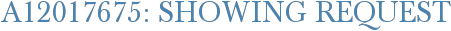 A12017675: Showing Request