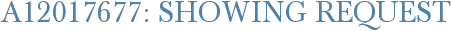 A12017677: Showing Request