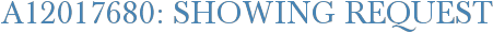 A12017680: Showing Request