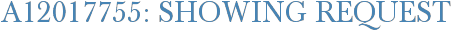 A12017755: Showing Request