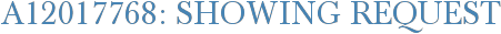 A12017768: Showing Request