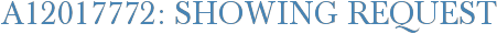 A12017772: Showing Request