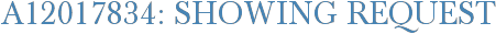 A12017834: Showing Request