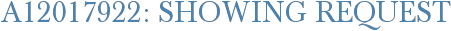 A12017922: Showing Request
