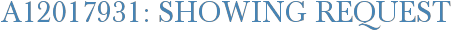 A12017931: Showing Request
