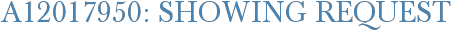 A12017950: Showing Request