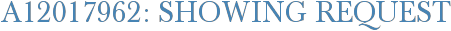 A12017962: Showing Request