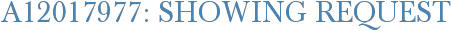 A12017977: Showing Request