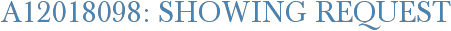 A12018098: Showing Request