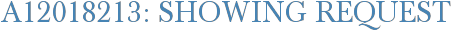 A12018213: Showing Request