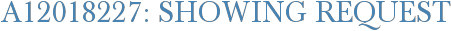 A12018227: Showing Request