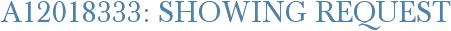 A12018333: Showing Request
