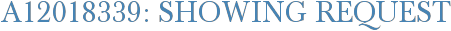 A12018339: Showing Request