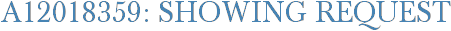 A12018359: Showing Request