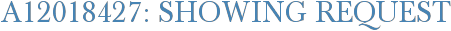 A12018427: Showing Request
