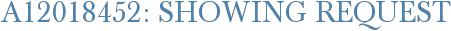 A12018452: Showing Request