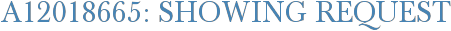 A12018665: Showing Request