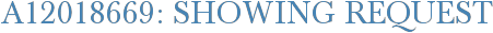 A12018669: Showing Request