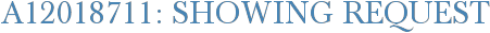 A12018711: Showing Request