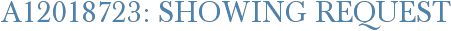 A12018723: Showing Request