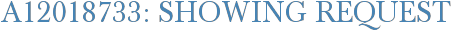 A12018733: Showing Request