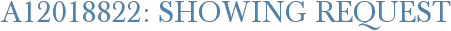 A12018822: Showing Request