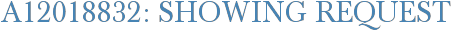 A12018832: Showing Request