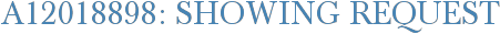A12018898: Showing Request