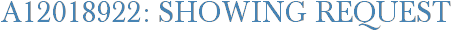 A12018922: Showing Request