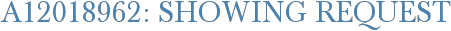 A12018962: Showing Request