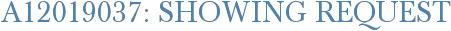 A12019037: Showing Request