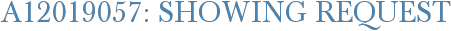 A12019057: Showing Request