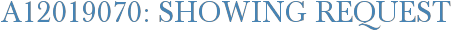 A12019070: Showing Request