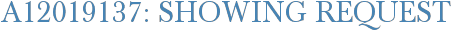 A12019137: Showing Request