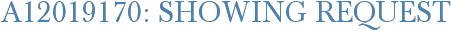 A12019170: Showing Request