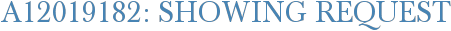 A12019182: Showing Request