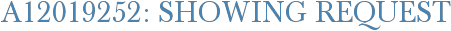 A12019252: Showing Request