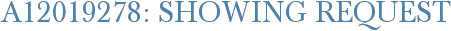 A12019278: Showing Request