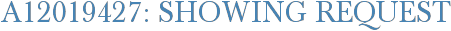 A12019427: Showing Request
