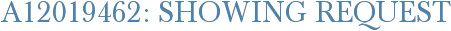 A12019462: Showing Request
