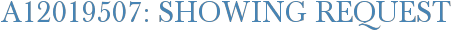 A12019507: Showing Request