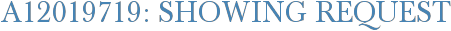 A12019719: Showing Request