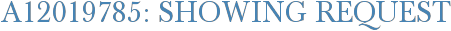 A12019785: Showing Request
