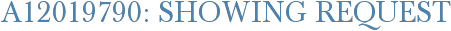 A12019790: Showing Request