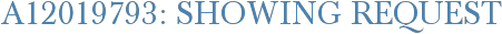 A12019793: Showing Request