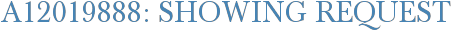 A12019888: Showing Request